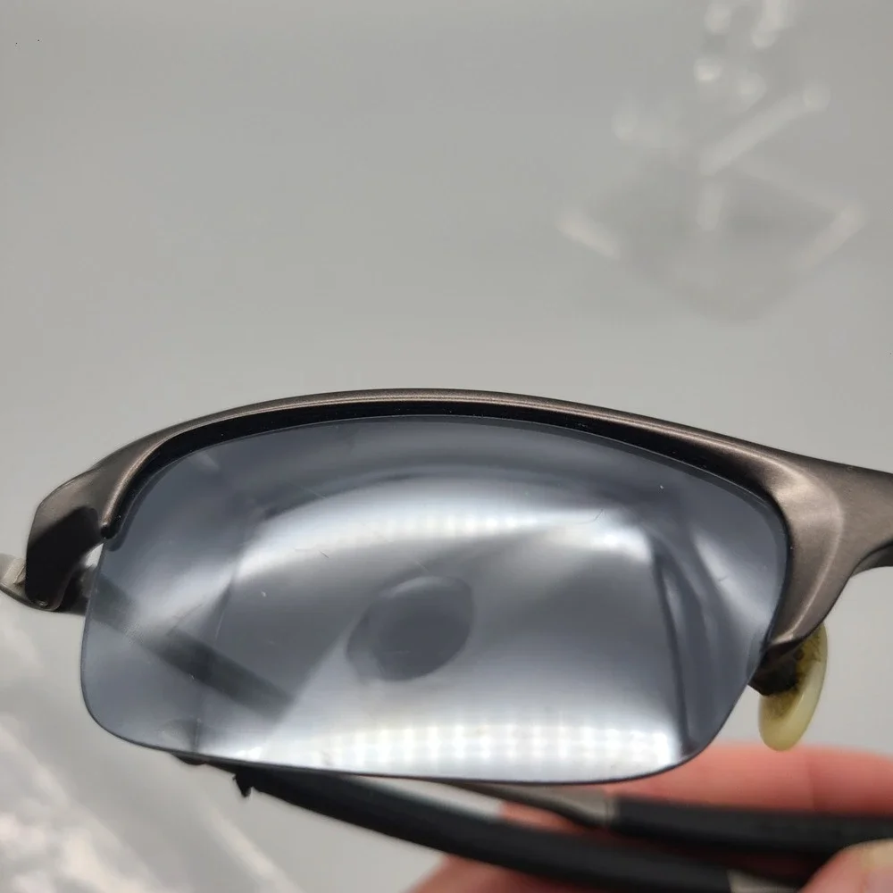 Oakley A Wire Sunglasses Gunmetal Gray Metal Frame Vintage Made in USA Dark Lens